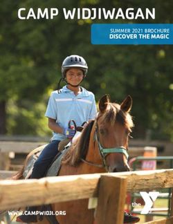 CAMP WIDJIWAGAN DISCOVER THE MAGIC - SUMMER 2021 BROCHURE