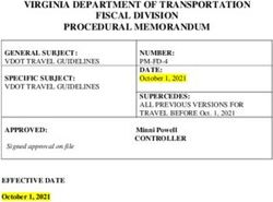 VIRGINIA DEPARTMENT OF TRANSPORTATION FISCAL DIVISION PROCEDURAL MEMORANDUM