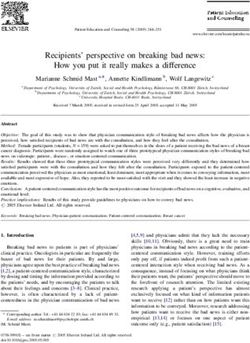 Recipients' perspective on breaking bad news: How you put it really makes a difference
