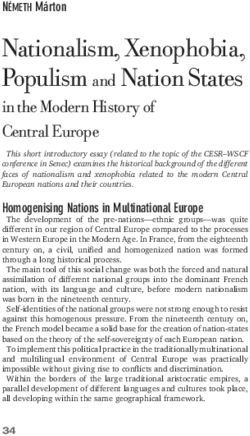 Nationalism, Xenophobia, Populism and Nation States