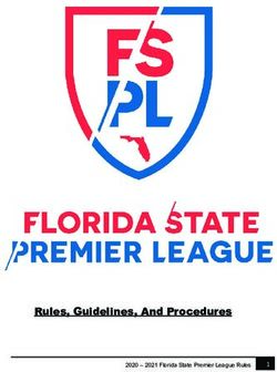 Rules, Guidelines, And Procedures 2020 - 2021 Florida State Premier League Rules - Florida Youth Soccer Association