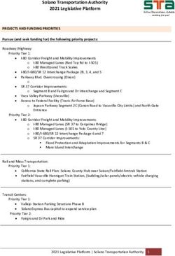 Solano Transportation Authority 2021 Legislative Platform