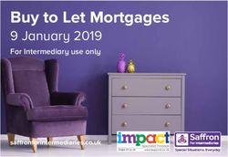 Buy to Let Mortgages 9 January 2019 For Intermediary use only - saffronforintermediaries.co.uk - Impact Packaging