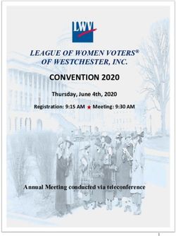 CONVENTION 2020 LEAGUE OF WOMEN VOTERS OF WESTCHESTER, INC - Thursday, June 4th, 2020