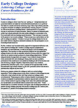 Early College Designs: Achieving College- and Career-Readiness for All