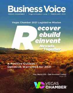 A Positive Outlook - Optimism Warranted for 2021 - Vegas Chamber 2021 Legislative Mission - Las ...