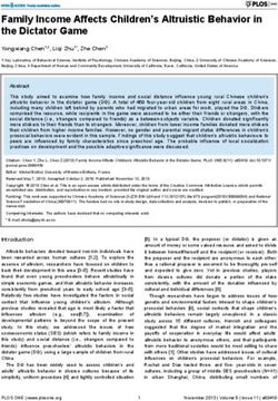 Family Income Affects Children's Altruistic Behavior in the Dictator Game