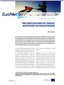 THE IMPLICATIONS OF ISRAELI ELECTIONS ON PALESTINIANS - EUROMESCO