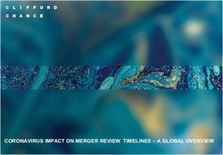 CORONAVIRUS IMPACT ON MERGER REVIEW TIMELINES - A GLOBAL OVERVIEW - Clifford Chance