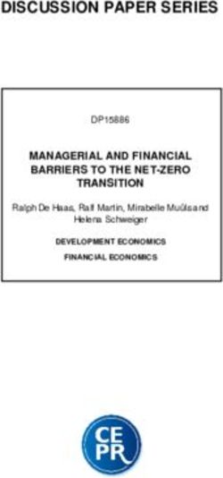 DISCUSSION PAPER SERIES - MANAGERIAL AND FINANCIAL BARRIERS TO THE NET-ZERO TRANSITION - Ralph De Haas