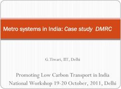 Metro systems in India: Case study DMRC - Promoting Low Carbon Transport in India National Workshop 19-20 October, 2011, Delhi