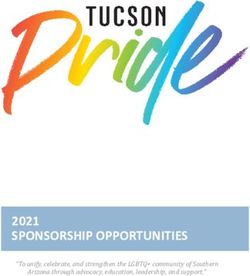 SPONSORSHIP OPPORTUNITIES - 2021 "To unify, celebrate, and strengthen the LGBTQ+ community of Southern Arizona through advocacy, education ...