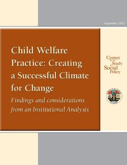 Child Welfare Practice: Creating a Successful Climate for Change - Findings and considerations from an Institutional Analysis