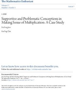Supportive and Problematic Conceptions in Making Sense of Multiplication: A Case Study