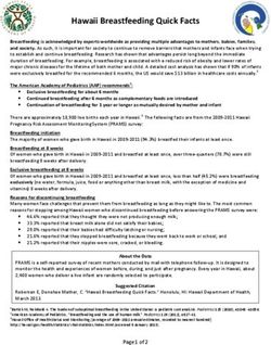 Hawaii Breastfeeding Quick Facts