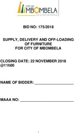 SUPPLY, DELIVERY AND OFF-LOADING OF FURNITURE FOR CITY OF MBOMBELA CLOSING DATE: 22 NOVEMBER 2018 - @11h00 BID NO: 175/2018