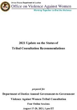 2021 Update on the Status of Tribal Consultation Recommendations - Department of Justice Annual Government-to-Government Violence Against Women ...