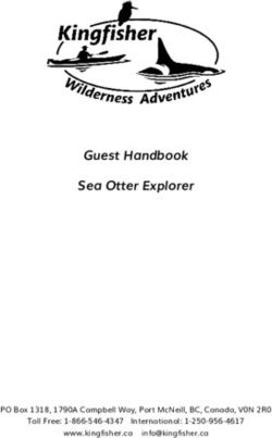 GUEST HANDBOOK SEA OTTER EXPLORER - PO BOX 1318, 1790A CAMPBELL WAY, PORT MCNEILL, BC, CANADA, V0N 2R0 TOLL FREE: 1-866-546-4347 INTERNATIONAL: ...