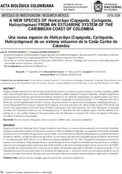 CARIBBEAN COAST OF COLOMBIA - A NEW SPECIES OF Halicyclops (Copepoda, Cyclopoida, Halicyclopinae) FROM AN ESTUARINE SYSTEM OF THE - SciELO Colombia