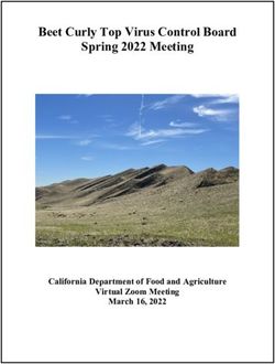 Beet Curly Top Virus Control Board Spring 2022 Meeting - California Department of Food and Agriculture Virtual Zoom Meeting March 16, 2022