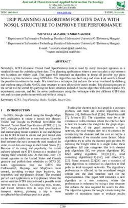 TRIP PLANNING ALGORITHM FOR GTFS DATA WITH NOSQL STRUCTURE TO IMPROVE THE PERFORMANCE