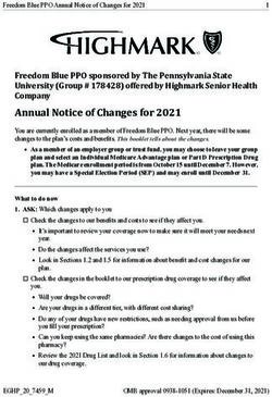 Annual Notice of Changes for 2021 - PSU Human Resources