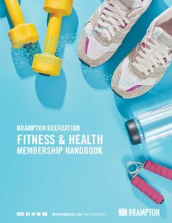 FITNESS & HEALTH MEMBERSHIP HANDBOOK - brampton.ca/recreation - City of Brampton