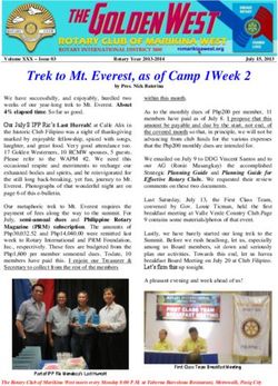 Trek to Mt. Everest, as of Camp 1Week 2