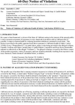 60-Day Notice of Violation - California Department of Justice