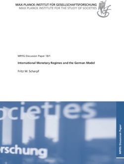 INTERNATIONAL MONETARY REGIMES AND THE GERMAN MODEL - FRITZ W. SCHARPF MPIFG DISCUSSION PAPER 18/1