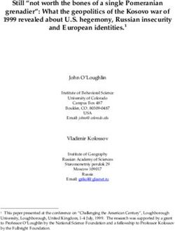 Still "not worth the bones of a single Pomeranian grenadier": What the geopolitics of the Kosovo war of 1999 revealed about U.S. hegemony, Russian ...