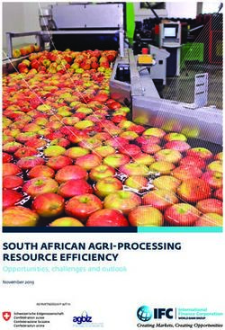 SOUTH AFRICAN AGRI-PROCESSING RESOURCE EFFICIENCY - Opportunities, challenges and outlook