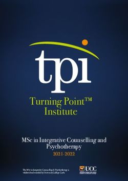 Turning Point Institute - MSc in Integrative Counselling and Psychotherapy 2021-2022 - Turning ...