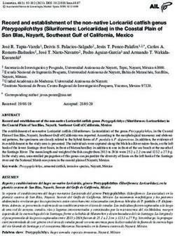 Record and establishment of the non-native Loricariid catfish genus Pterygoplichthys (Siluriformes: Loricariidae) in the Coastal Plain of San ...