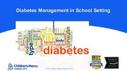 Diabetes Management in School Setting - Click to add text The Children's Mercy Hospital, 2016 - Children's Mercy