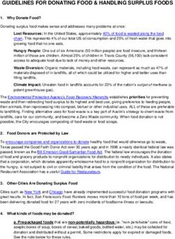 GUIDELINES FOR DONATING FOOD & HANDLING SURPLUS FOODS - AustinTexas.gov