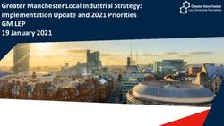 Greater Manchester Local Industrial Strategy: Implementation Update and 2021 Priorities - GM LEP