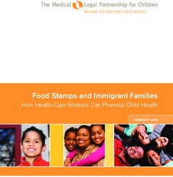 Food Stamps and Immigrant Families - How Health Care Workers Can Promote Child Health