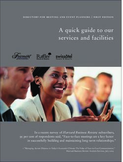 A quick guide to our services and facilities - FRHI Hotels ...