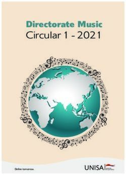 Directorate Music Circular 1 2021 - Unisa