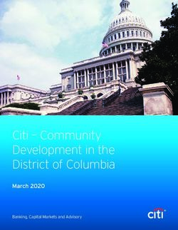 Citi - Community Development in the District of Columbia - March 2020 Banking, Capital Markets and Advisory