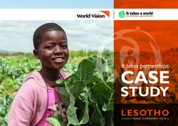 CASE STUDY It takes partnerships: World Vision International