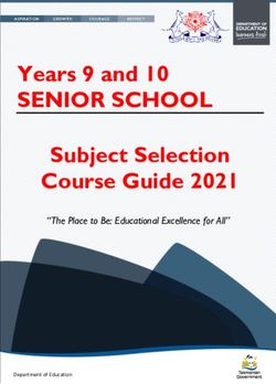 Years 9 and 10 SENIOR SCHOOL - Subject Selection Course Guide 2021 "The Place to Be: Educational Excellence for All" - Rose Bay High School