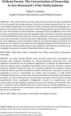 Without Favour: The Concentration of Ownership in New Brunswick's Print Media Industry