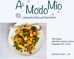470 recipes with their stories in three languages (DE, IT, EN) Mediainfo 2021 - QII