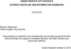 HUBER HEIGHTS CITY SCHOOLS STUDENT DISCIPLINE AND INFORMATION HANDBOOK