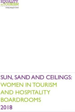 SUN, SAND AND CEILINGS: WOMEN IN TOURISM AND HOSPITALITY BOARDROOMS 2018 - Equality In Tourism