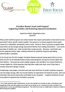President Obama's Asset Limit Proposal: Supporting Families and Promoting Improved Coordination