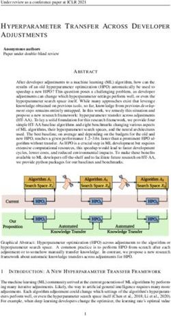 HYPERPARAMETER TRANSFER ACROSS DEVELOPER ADJUSTMENTS