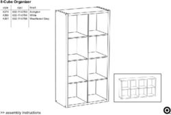8-Cube Organizer - assembly instructions - style 4274 4280 4291 dpci - Webcollage.net